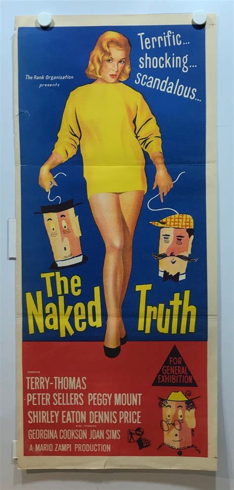 ORIGINAL DAYBILL MOVIE POSTER THE NAKED TRUTH Terrific Shocking