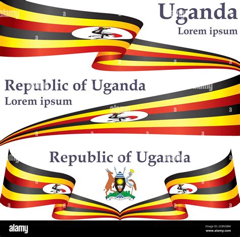 Flagge Ugandas Republik Uganda Vorlage F R Award Design Ein