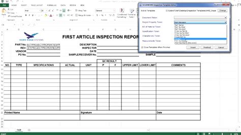 Excel Inspection Report Templates