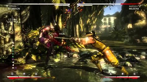 Mortal Kombat X Scorpion 38 Combo No Meter Inferno Youtube