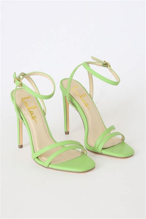 Cute Green Heels Strappy High Heels Ankle Strap Heels Heels Lulus