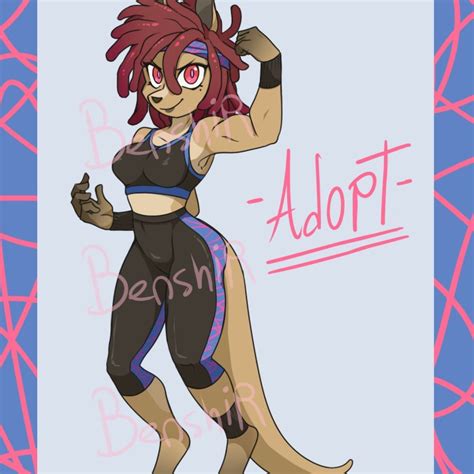 ADOPT Kangaroo girl - YCH.Commishes