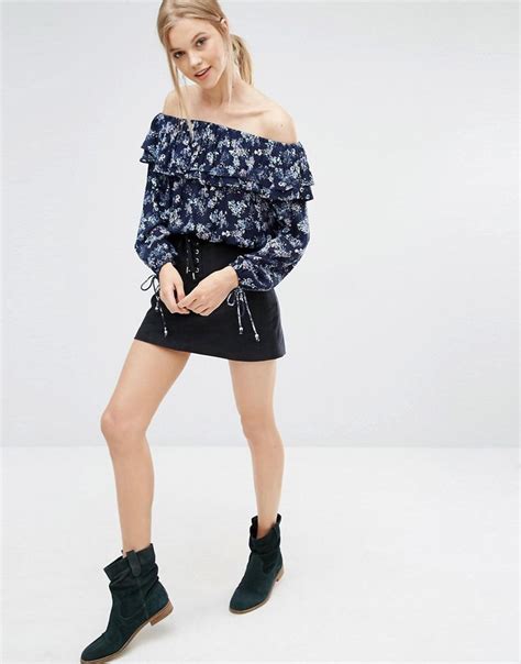 Image Of Abercrombie Fitch Off The Shoulder Boho Top Off The