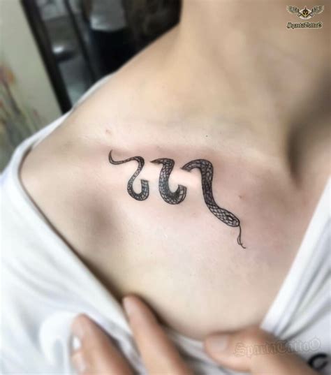 11 Snake Collarbone Tattoo Ideas That Will Blow Your Mind