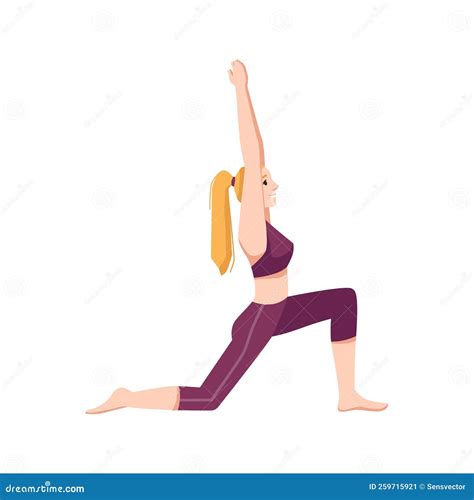 Woman Doing Stretches and Working Out Stock Vector - Illustration of ...