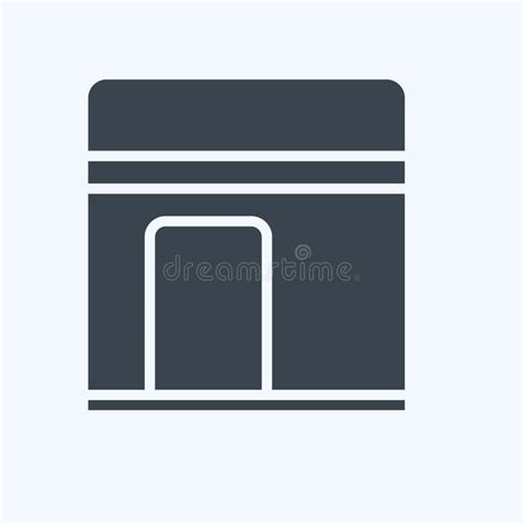 Icon Kaaba Related To Eid Al Adha Symbol Glyph Style Simple Design