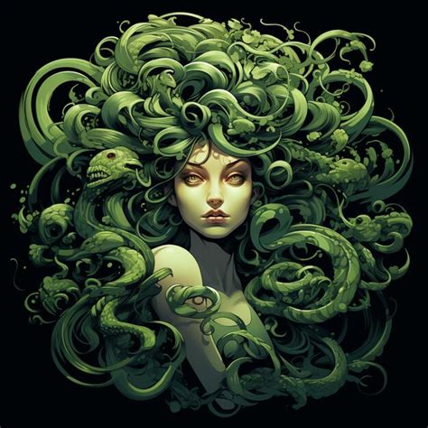 Premium Photo Beautiful Medusa Illustration