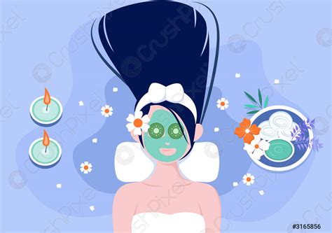 Massage Vector Illustration In Beauty Salon Body Spa Relaxation