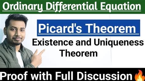 Picard S Theorem Picard S Existence And Uniqueness Theorem ODE