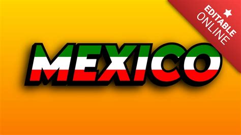 Mexico Country Text Effect Generator