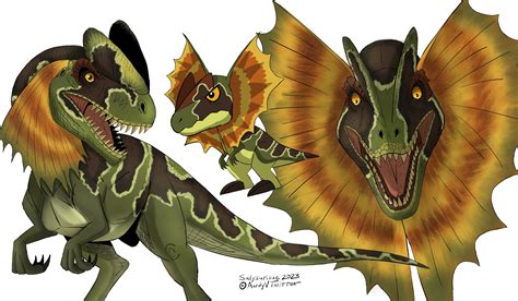 Dilophosaurus (Jurassic Park) by Sallysue234 on DeviantArt