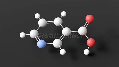 Mol Cula De Niacina Estructura Molecular Bola De Cido Nicot Nico Y