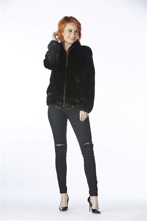 Ranch Mink Zip Up Jacket Sakowitz Furs