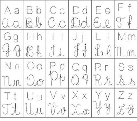 Alfabeto Cursivo → Moldes Ideias Para Imprimir