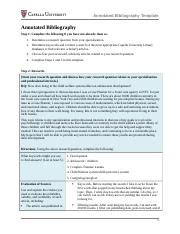 Week 4 Annotated Biblography Docx Annotated Bibliography Template