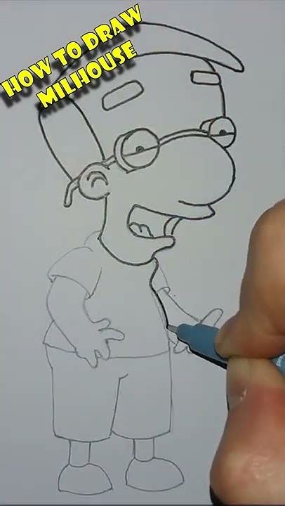 How To Draw Milhouse Van Houtenthe Simpsonsshorts Youtube