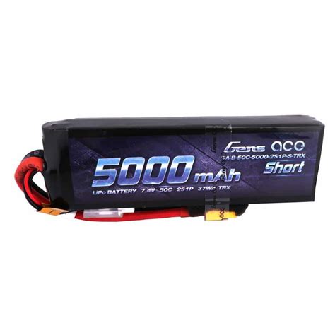 Gens Ace 5000mAh 7 4V 50C 2S1P Short Size Danger Crew