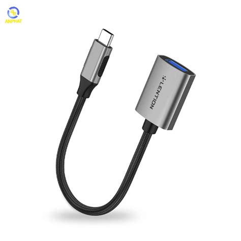 Bộ chuyển đổi Type C sang USB A 3 0 Lention C6 Xám