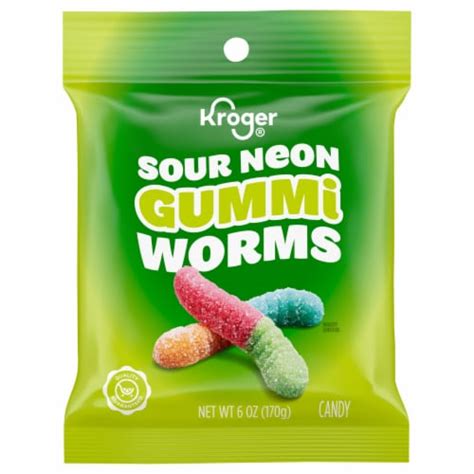 Kroger Neon Sour Gummi Worms 6 Oz Pick N Save