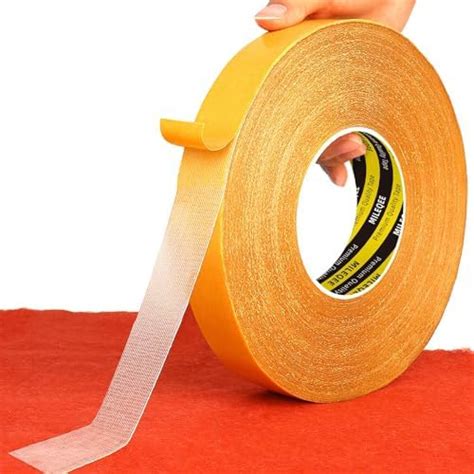 MILEQEE 1Roll Double Sided Tape 0 79inx164FT 50m 2 Sided Tape Heavy