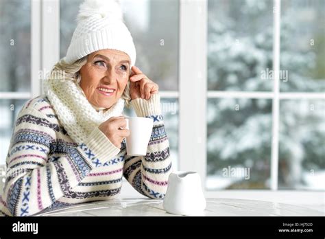 Beautiful Smiling Mature Woman Stock Photo Alamy