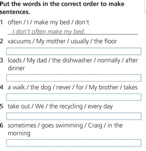 Put The Words In The Correct Order To Make Sentences P2wbp13 Online