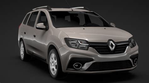 Renault Logan MCV 2018 3D Model FlatPyramid