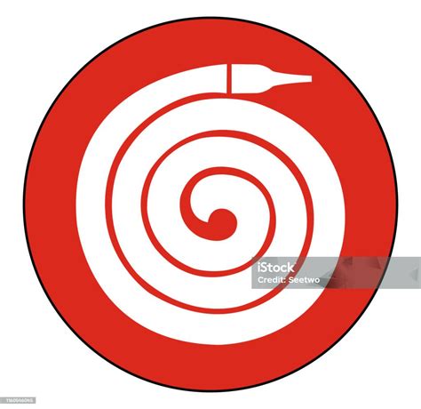 Fire Reel Hose Floor Sign Isolate On White Background Vector Illustration Eps10 Vecteurs Libres