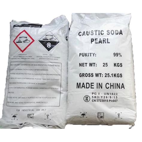 Sodium Hydroxide Naoh Caustic Soda Pearl Flake 99 China Origin Top