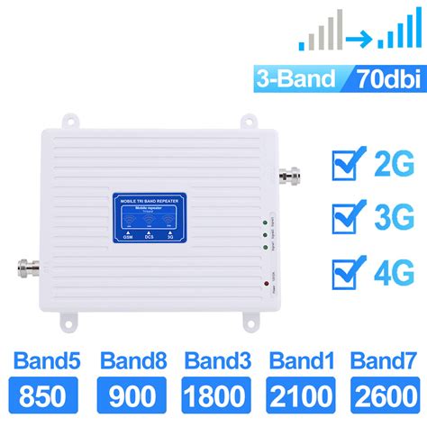 TriBand 850 900 1800 2100 2600MHz Cellular Amplifier 2G 3G 4G Repeater