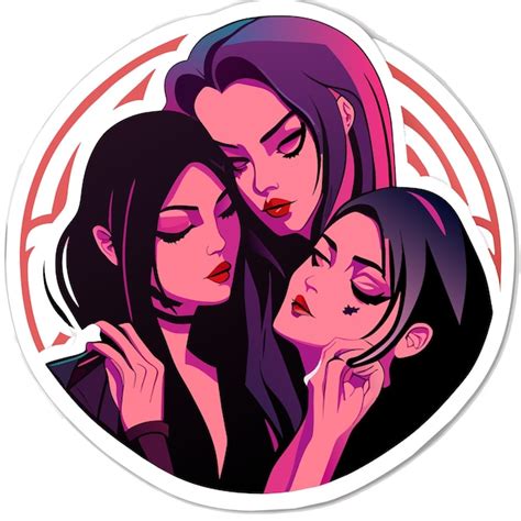Premium Vector Lesbian Couple In Love Hand Drawn Flat Stylish Cartoon Sticker Icon Concept