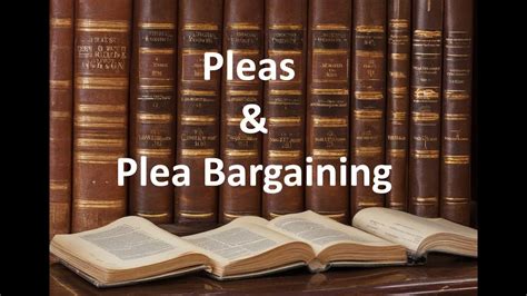 Pleas And Plea Bargaining A Key Component In The American Legal System