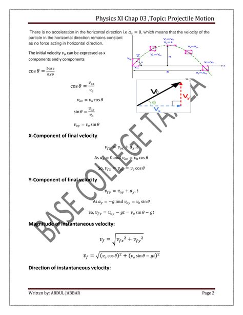 Solution Projectile Motion Studypool