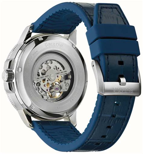 Bulova Herren Marine Star Automatik Blaues Zifferblatt Blaues