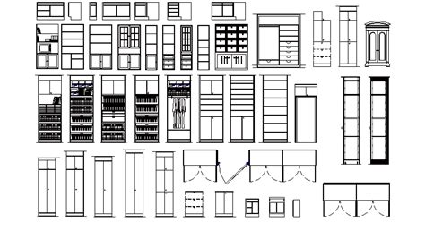 Librer As De Bloques Autocad Muebles Armarios En Alzado