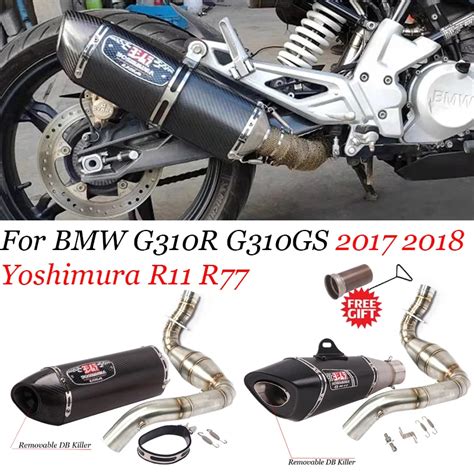 Motorcycle Exhaust Full Systems Yoshimura R11 R77 Muffler Slip On For Bmw G310gs G310r G 130 Gs