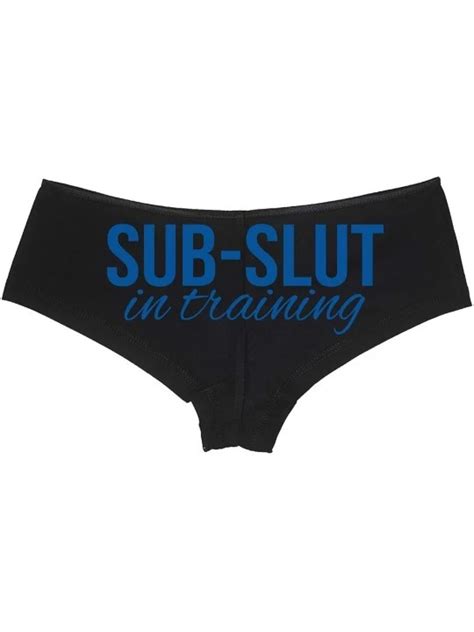 Sub Slut In Training Submissive Black Boyshort Sexy Ddlg Bdsm Royal Blue Cx18nuwku7y