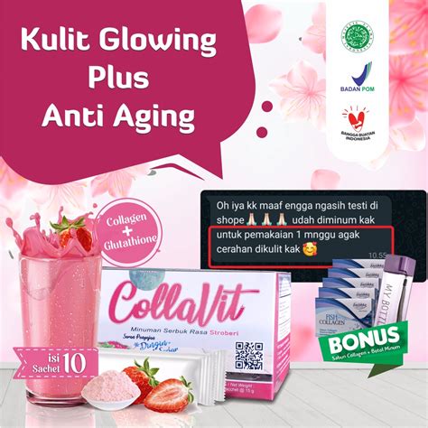 Jual COLLAVIT Minuman Collagen Drink Pemutih Badan BPOM Dan Halal Isi