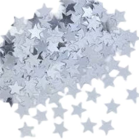 Confetti Estrellas Metalizado Grs Plateado Casa Fessta