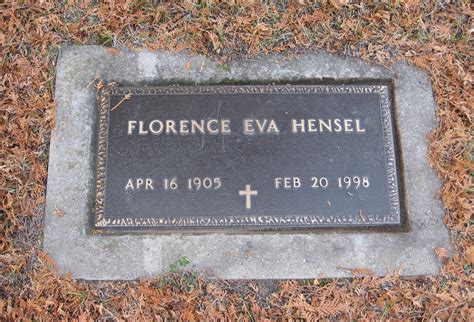 Florence Eva Detweiler Hensel 1905 1998 Find A Grave Memorial