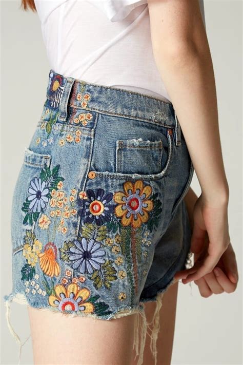 Blanknyc Embroidered Denim Shorts Embroidered Denim Shorts