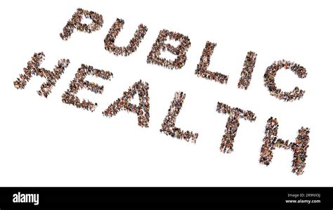 Conceptual Large Community Of People Forming The PUBLIC HEALTH Message