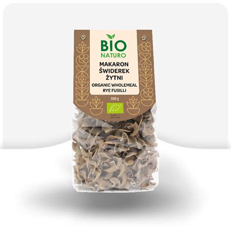 Makaron świderek żytni BIO 350g produkt ekologiczny PolBioEco