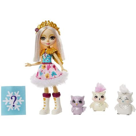 Mattel Enchantimals Family Toy Set, Odele Owl With 3 Animal Friends ...