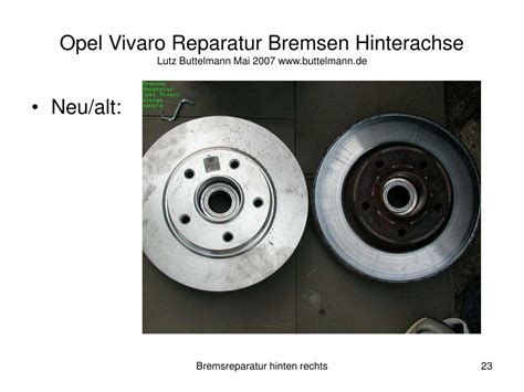 PPT Opel Vivaro Reparatur Bremsen Hinterachse PowerPoint Presentation