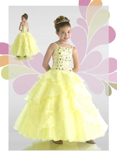 Ruffle Tiered Organza Little Girl Pageant Dress