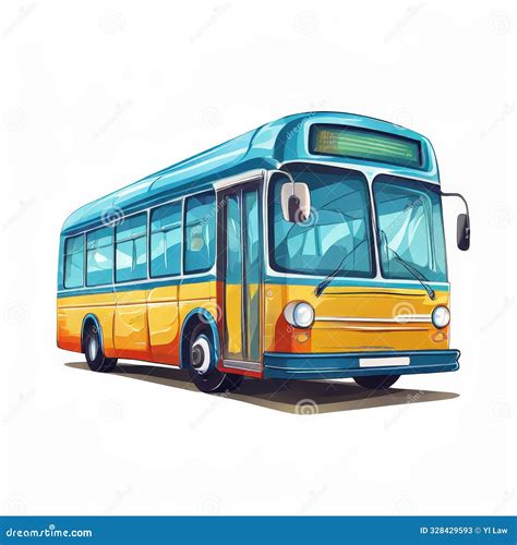 The Ai Image Generator Empty Retro Style City Bus Stands Isolated
