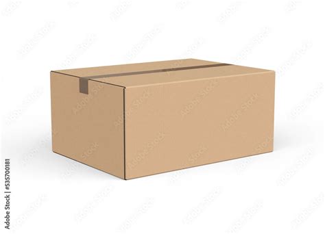 Rectangle Carton Box Mockup Stock Illustration Adobe Stock