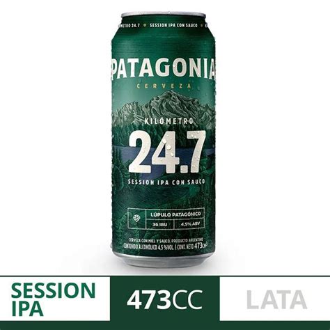 CERVEZA PATAGONIA IPA 24 7 LATA X 473 CC PACK X 6 UN Super MaMi