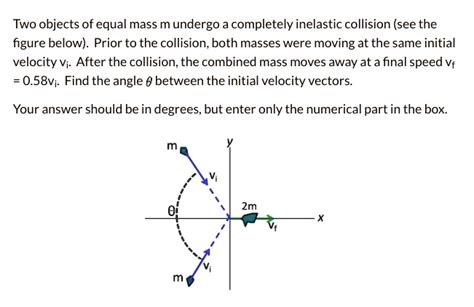 Solved Two Objects Of Equal Mass M Undergo A Completely Inelastic